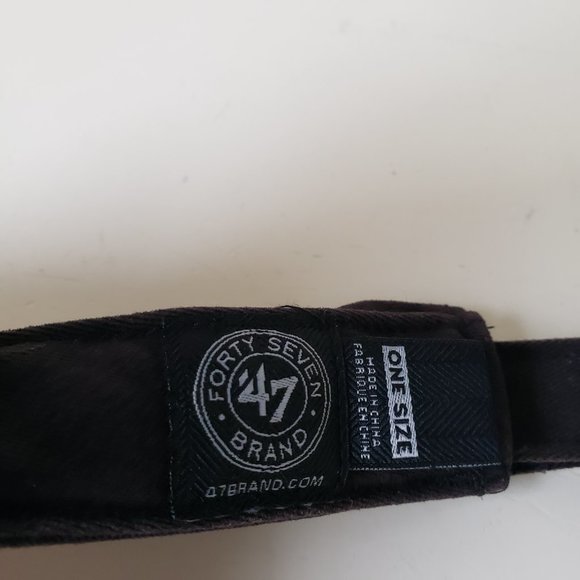 Akron RubberDucks Visor Hat Cap Strap Back Black 47 MiLB Baseball Preowned - Picture 12 of 13